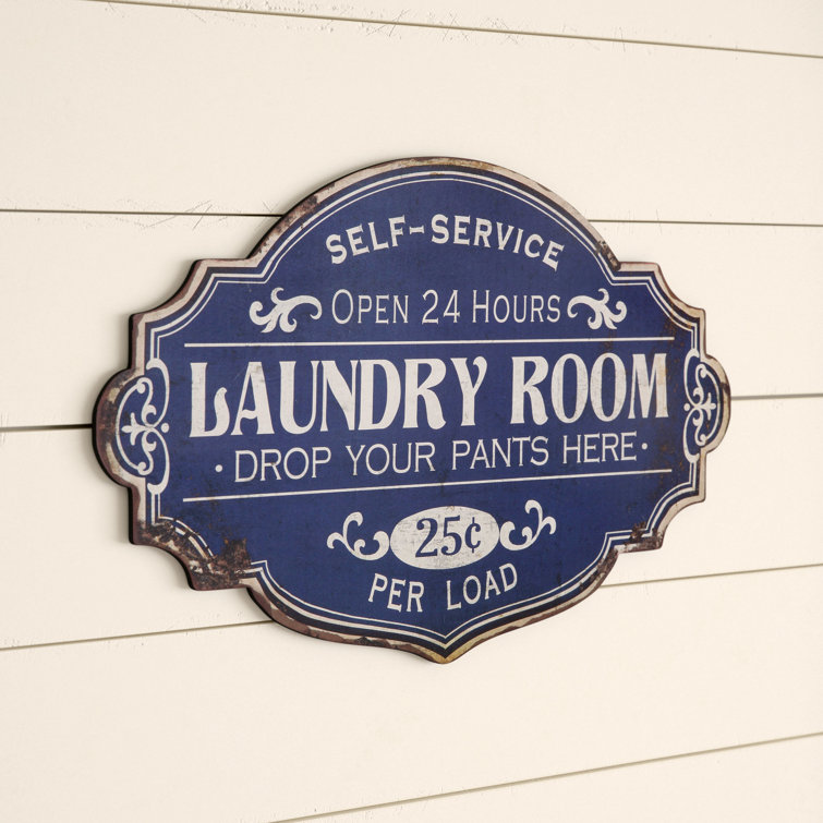 Charlton Home® Metal Laundry Room Wall Décor & Reviews Wayfair